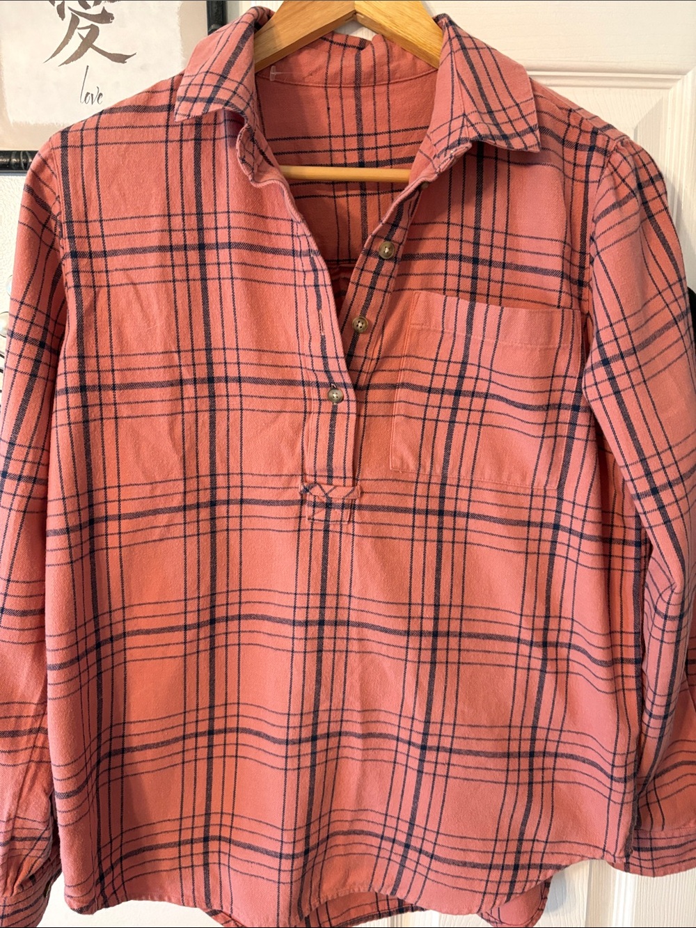 Madewell Pink Plaid Button-Down Shirt